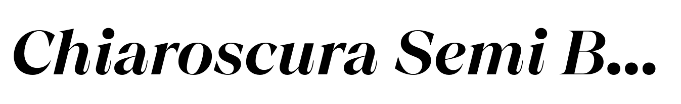 Chiaroscura Semi Bold Italic